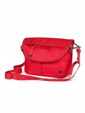 Lululemon Red Nylon Crossbody Bag Adjustable Strap Festival Bag